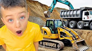 Construction Vehicles Adventure 🚜 Diggers for Kids 🏗️ Excavators for Kids 🚧 Educational Videos