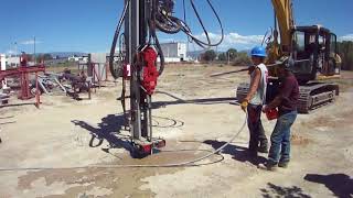 HEM installing hollow bar micropiles