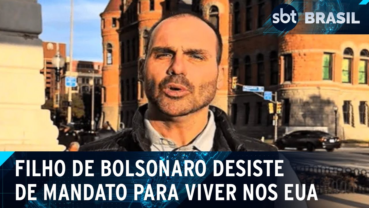 Eduardo Bolsonaro diz que vai se licenciar do mandato e ficar nos EUA | SBT Brasil (18/03/25)