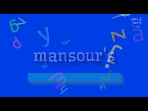 How to say "mansour's"! (High Quality Voices)