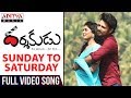 Sunday To Saturday Full Video Song Darshakudu Full Video Songs Ashok Eesha