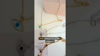 The Necklace Everyone’s Talking About | Evil Eye Protection 😍 #necklace #gold #jewelry
