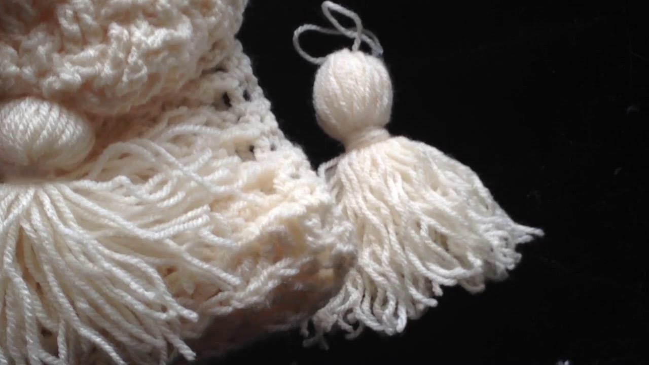 Kwast / franje maken voor bv sjaal - how to make a tassel