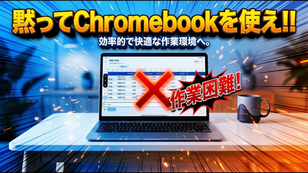 そもそもAndroidタブレットでやる作業じゃない! 黙ってChromebookを使え!!