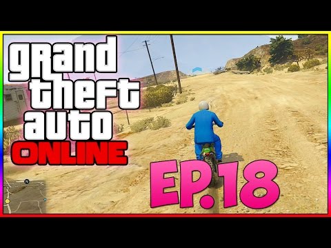 Grand Theft Auto 5 Online Ep.18- Dirt Race Cluth Fence Crash
