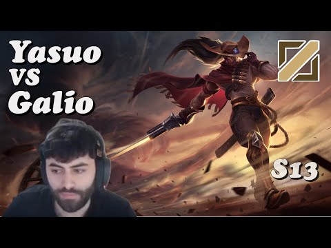 Yasuo vs Galio Mid Lane Season 13 | Yassuo Full Gameplay