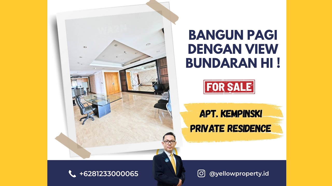 Dijual Apartemen Kempinski Private Residence 3 BR HGB Sudah Diperpanjang Sd 2055
