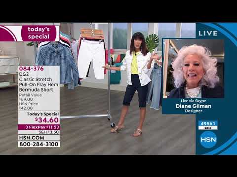 DG2 by Diane Gilman Classic Stretch PullOn Bermuda Short...