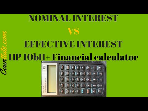 Calculating Effective & Nominal Interest Rate using HP 10BII+ Financial Calculator