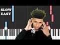 NLE Choppa Shotta Flow SLOW EASY PIANO TUTORIAL