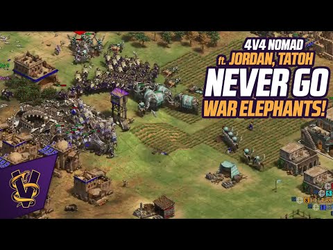 Never Go War Elephants! | 4v4 Nomad ft. JorDan, TaToH
