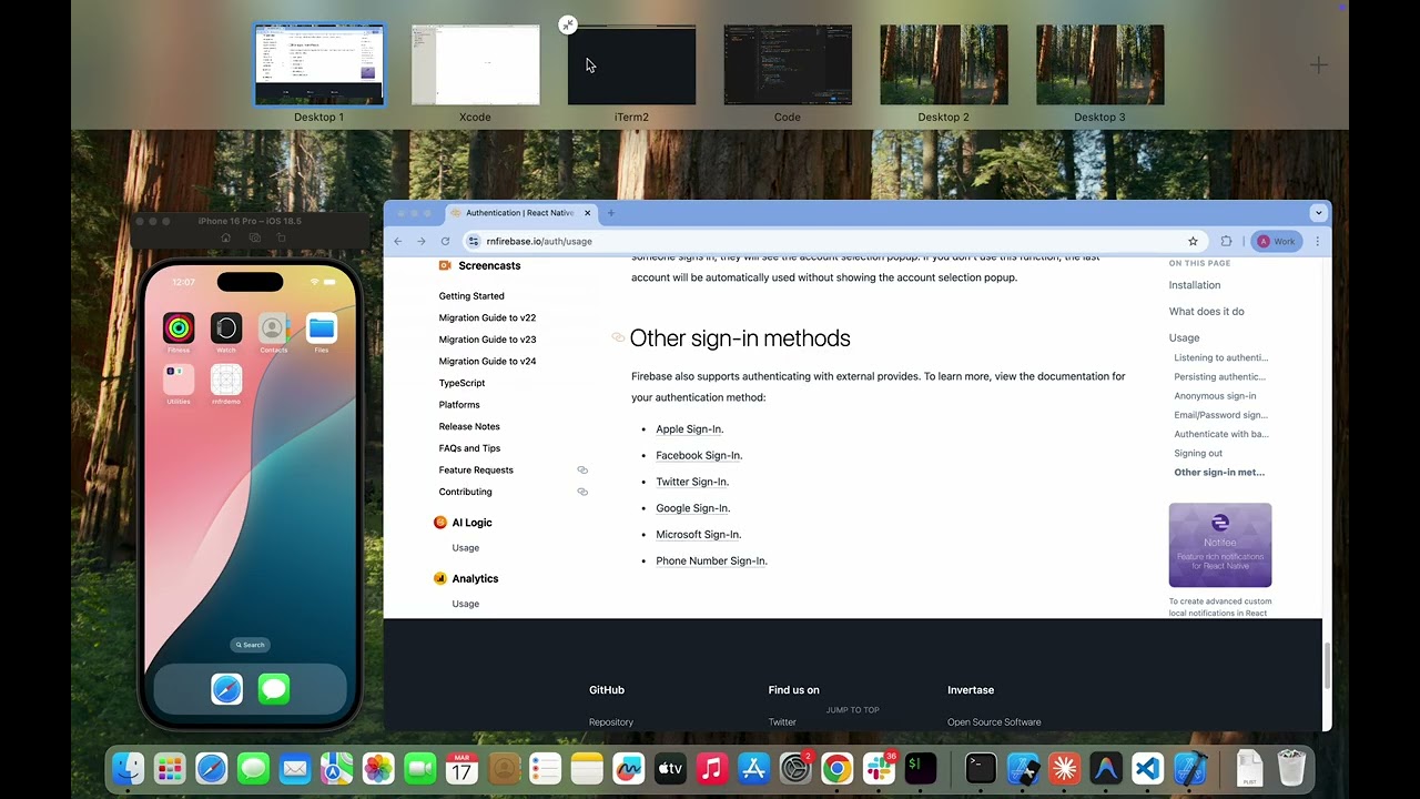 React native firebase installation issue.
