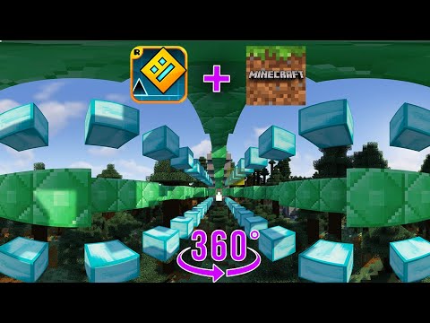 DoodleChaos - What would Geometry Dash POV look like? - Press Start Remix 360° Edition (8k 60fps) | Minecraft Sync