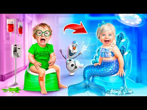 Hôpital La Reine des Neiges! Comment Devenir une Sirène des Glaces