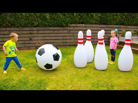 Gaby y Alex divierten juegan juegos y actividades al aire libre para niños