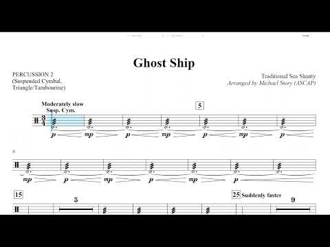 Ghost Ship (Michael Story) Percussion 2 Play Along