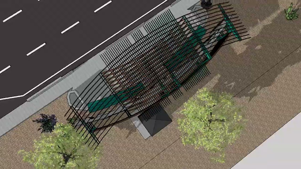 Metro Bus Stop Shade Structure in Arizona