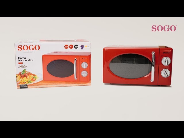Microonde Sogo 20L 700W Nero Vintage video