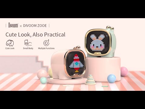 Видео № 0 из игры Портативная колонка Divoom Zooe с пиксельным LED-экраном (зелёный)