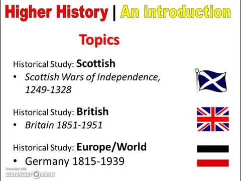Mr Marr - Introduction to Higher History