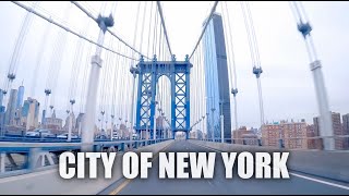 Iconic & Scenic Drive Through New York City | Brooklyn & Manhattan Bridge 4K Tour