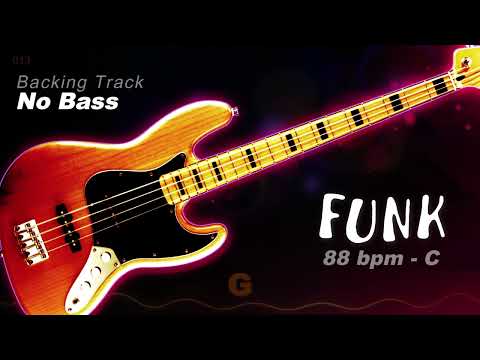 ✭ Funk Backing Track ✭ - No Bass - Backing track for bass. 88 bpm. #backingtrack