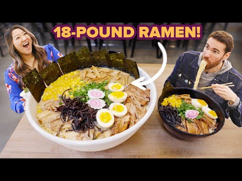 I Challenged My Friend To Eat An 18½-Pound Bowl Of Ramen • Giant Food Time Video
