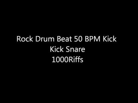 Rock Drum Beat 50 BPM Kick Kick Snare