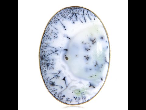 Inel Argint 925 Agat Dendritic Natural - Frumusete Organica