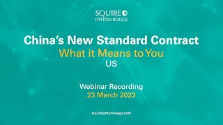 Webinar Recording: China's New Standard Contractual Clauses – Focus on