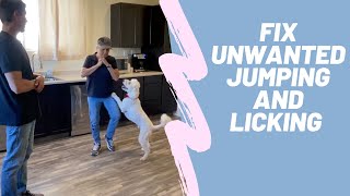 How to eliminate jumping and licking