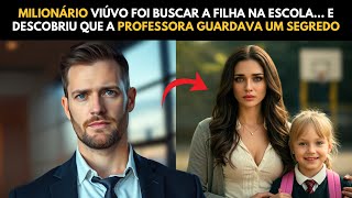 MILIONÁRIO VIÚVO FOI BUSCAR A FILHA NA ESCOLA... E DESCOBRIU QUE A PROFESSORA GUARDAVA UM SEGREDO
