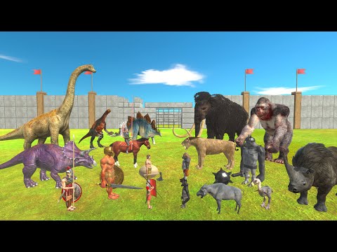 Mutant Primates & Prehistoric Mammals vs Dinosaurs & Ancient Humans - Animal Revolt Battle Simulator