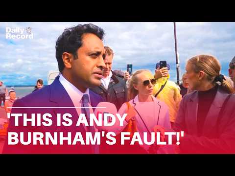 Zia Yusuf ROWS with reporters at scene of Portsmouth protests