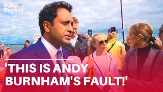Zia Yusuf ROWS with reporters at scene of Portsmouth protests