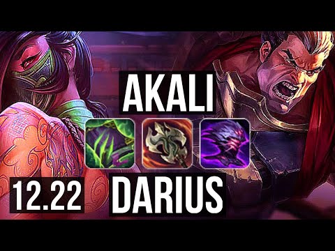 AKALI vs DARIUS (TOP) | 6/1/8, 700+ games, Dominating | KR Diamond | 12.22