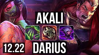 AKALI vs DARIUS (TOP) | 6/1/8, 700+ games, Dominating | KR Diamond | 12.22