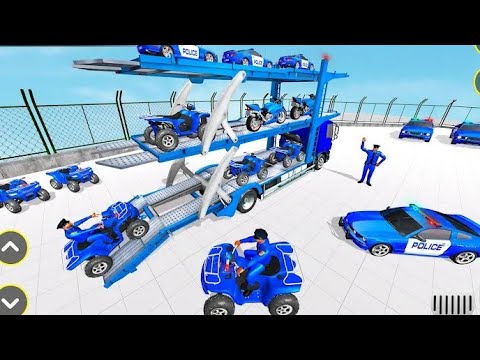 US Police ATV Quad Bike Transport Cargo Plane Game - Android Gameplay