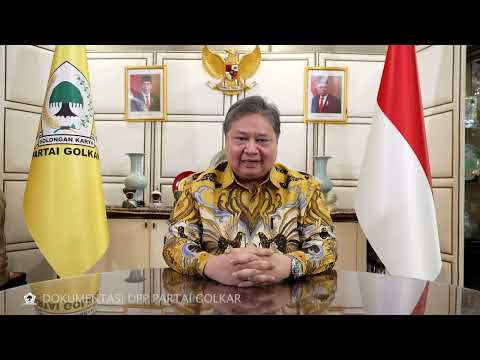 PIDATO RESMI PENGUNDURAN DIRI AIRLANGGA HARTARTO 