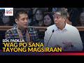 Sen. Robin Padilla, inireklamo ang umano'y pagsigaw sa kaniya ni Sen. Kiko Pangilinan | GMA News