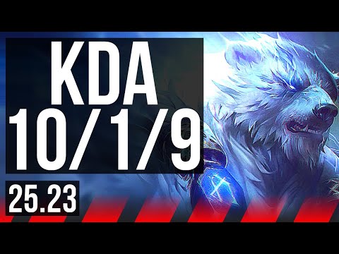 VOLIBEAR vs DARIUS (TOP) | 10/1/9, Godlike | EUW Diamond | 25.23