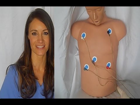 Cardiac Monitor (Telemetry) Lead Placement ;) Video