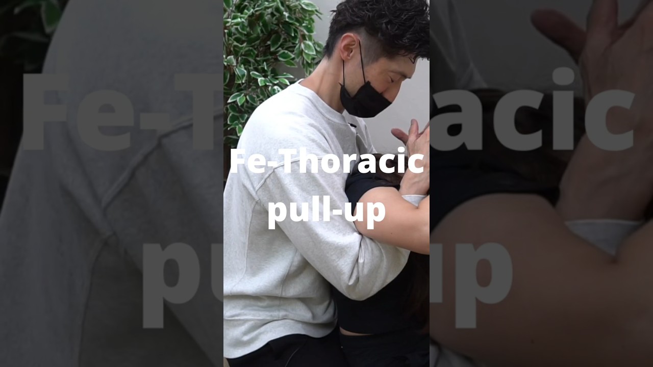 【ASMR chiro cracking ボキボキ整体 】(女性版)胸椎の引き上げ集！ Thoracic pull-up adjustment from Japan #shorts #crack