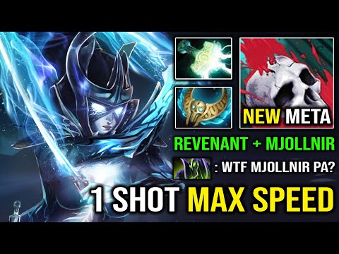 INSTANT 1 SHOT CRIT 100% NEW Meta Phantom Assassin with Revenant's Brooch + Mjollnir Dota 2