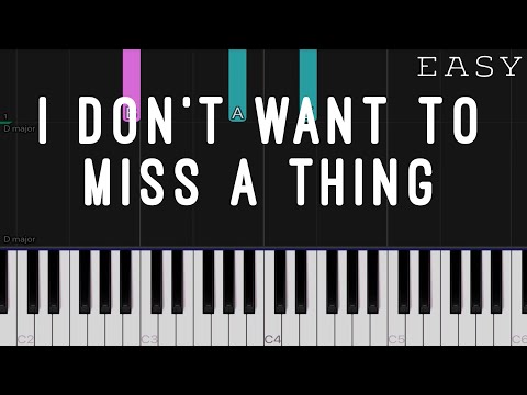 I Don't Want To Miss A Thing - Aerosmith | EASY Piano Tutorial