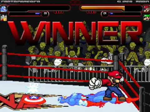 TheMattalocalypse Random Mugen Battle - 263 - Captain America & Thor VS. Mario & Luigi