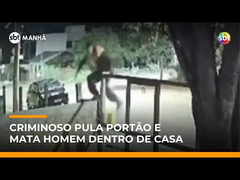 Criminoso pula portão, invade casa e mata homem em Santo Ângelo (RS) | #SBTManhã
