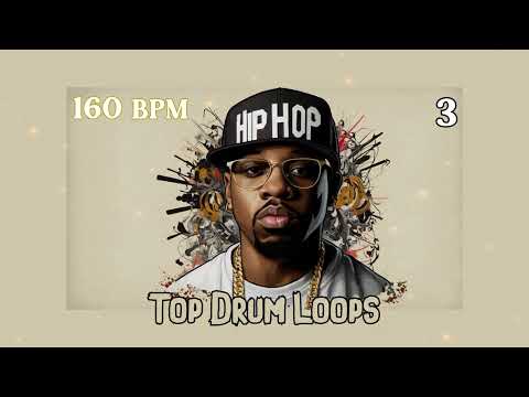 [FREE Top Drum Loops] 160 BPM Hip Hop 3 - Free Stock Full Drums, Samples, Loops, One Shots, Presets