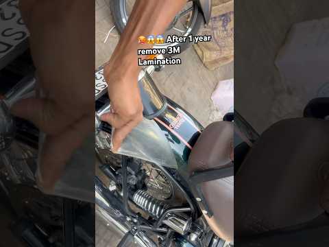 😱😱After 1 year remove Royal Enfield classic 350 lamination 3M Karol Bagh #royalenfield #ppf #yt