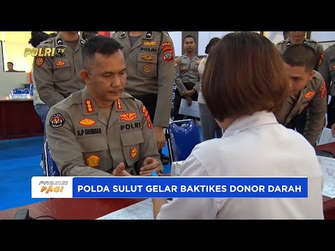 POLDA SULUT GELAR DONOR DARAH SAMBUT HARI JADI HUMAS POLRI KE-74